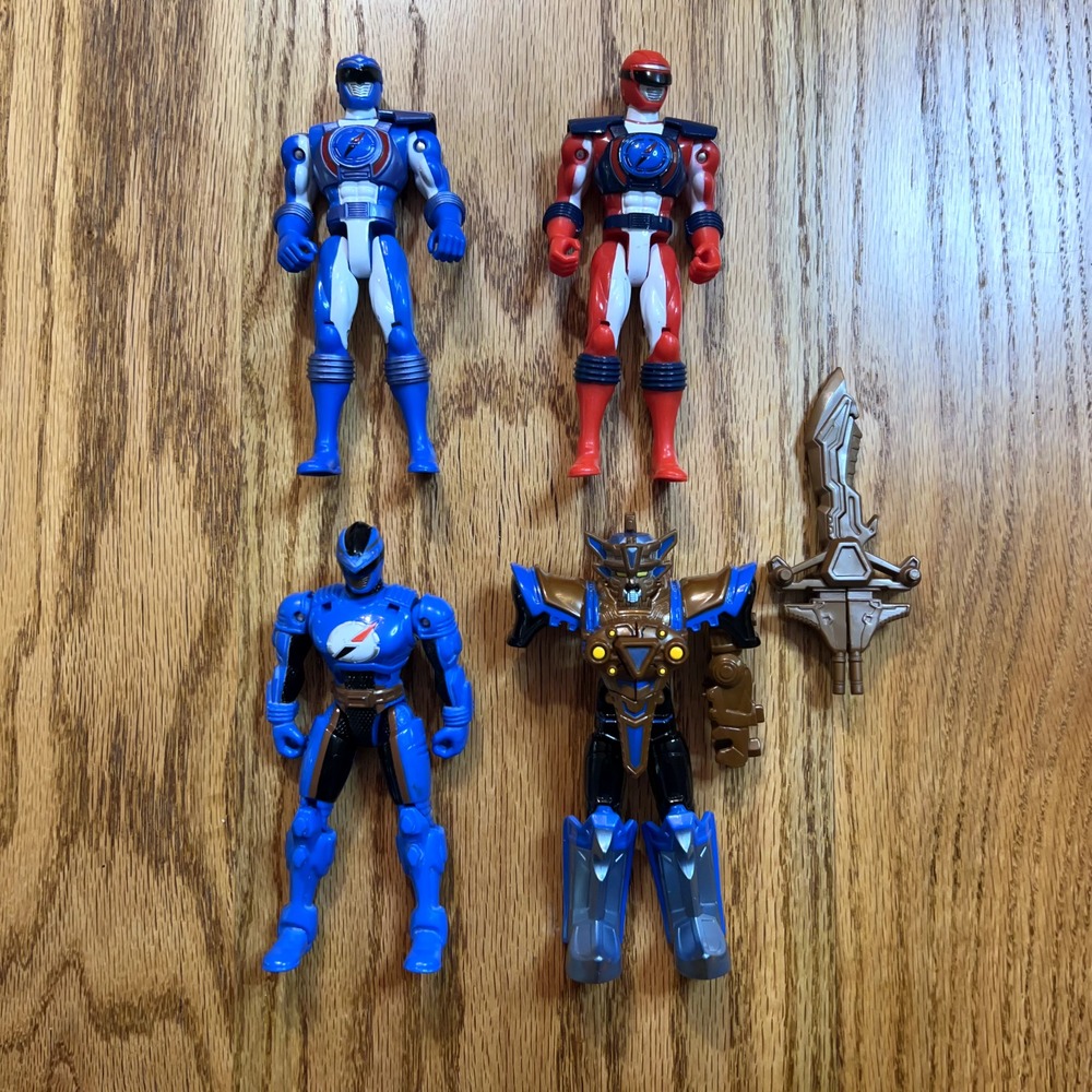 Power Rangers 5" Operation Overdrive Lot‎ Blue Red Sentinel Zoid Ranger READ